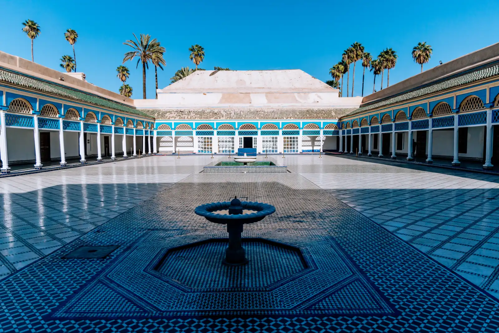 Pátio do Palácio da Bahia em Marrakech